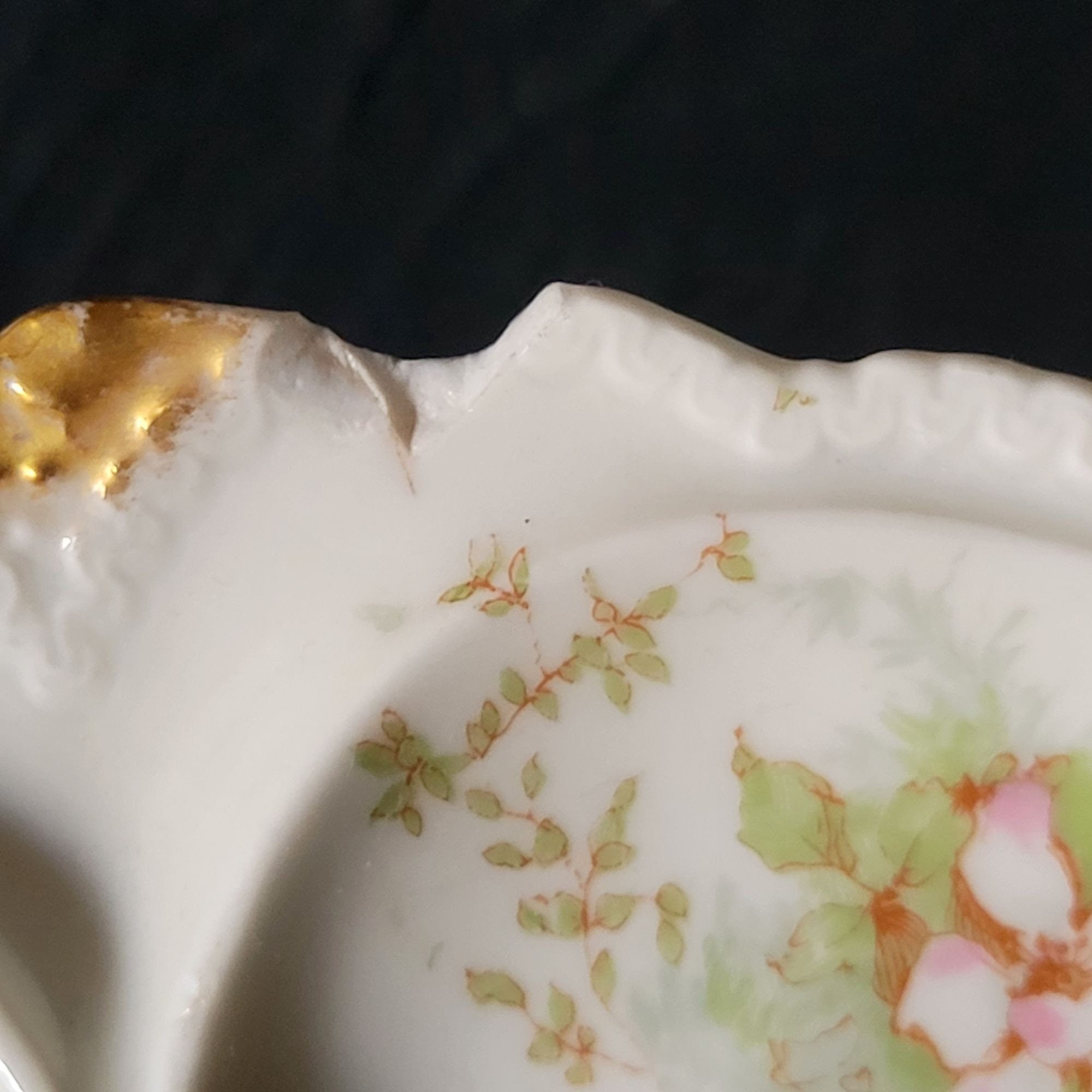 Antique Theodore Haviland Limoges Oyster Plate With Pink Etsy