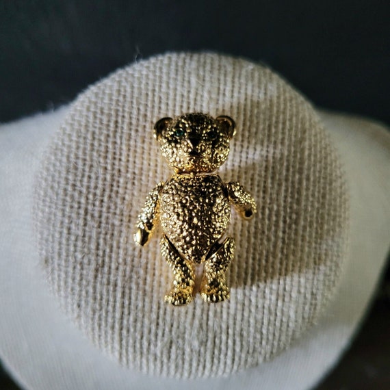 Vintage Napier Jointed Teddy Bear Pin Articulated… - image 1