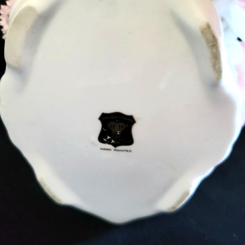 Vintage Golden Crown E&R Fine Bone China Carnations in Basket Etsy