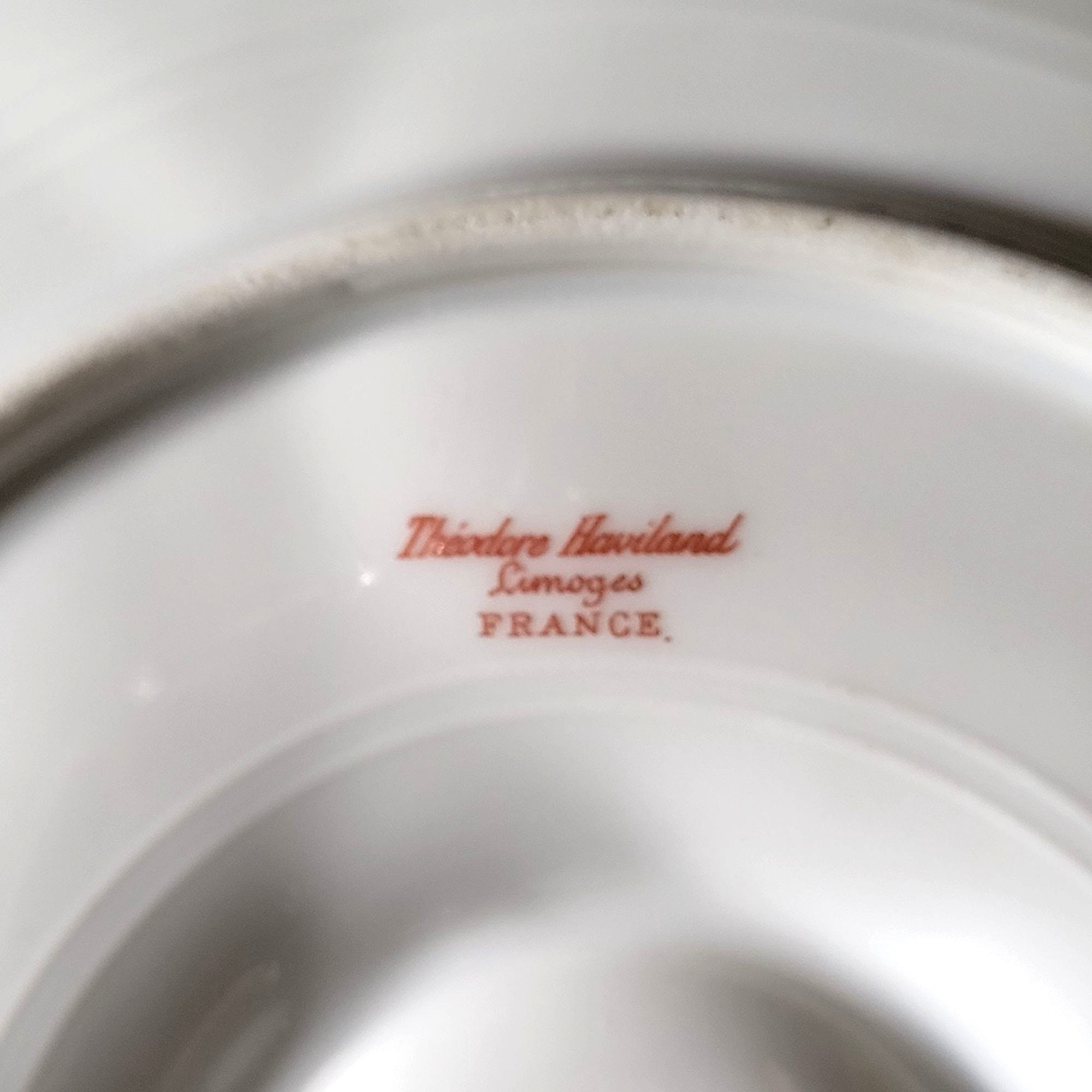 Antique Theodore Haviland Limoges Oyster Plate With Pink Etsy