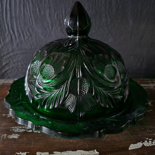 Green Butter Dish Etsy