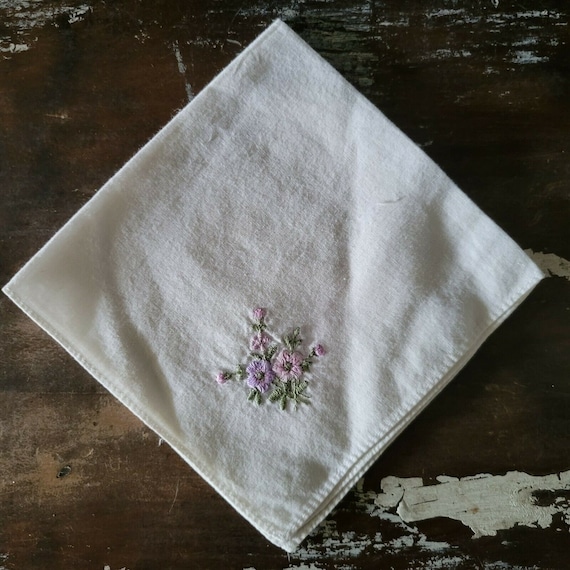 Vintage embroidered handkerchiefs deals