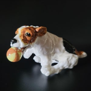 Royal Doulton Dogs of Character Figurine HN 1097 Jack Russell Terrier Dog w/Ball