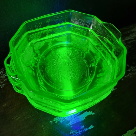 3 Anchor Hocking Princess Pattern Green Depression Glass Etsy