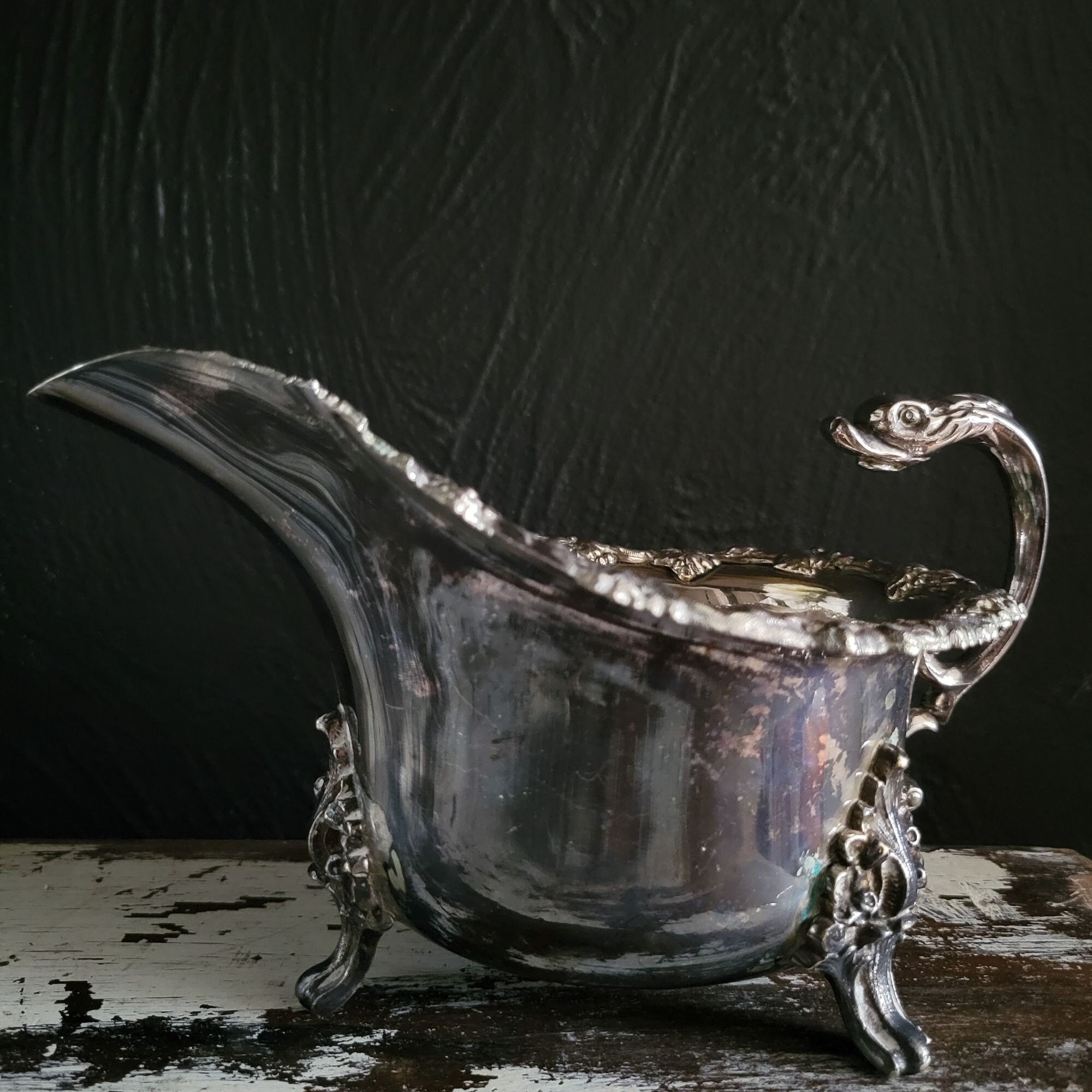 Antique silver gravy boat - Etsy 日本
