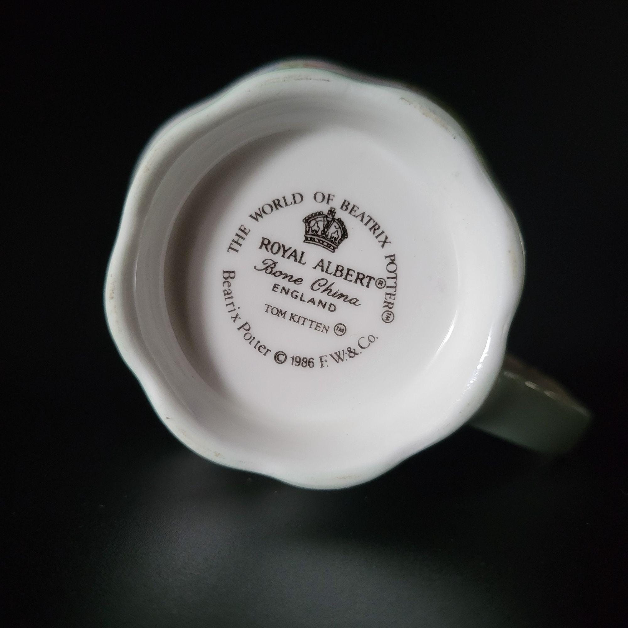   ロイヤルアルバート　Tom Kitten Vtg Royal Albert Tom Kitten Mug, From “the World of Beatrix