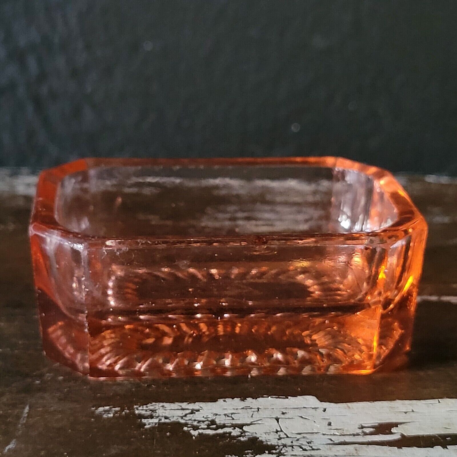 Vintage Pink Depression Glass Salt Cellar / Open Salt Etsy