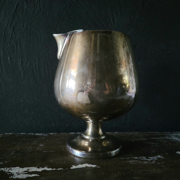 Vintage Poole Silverplate Cocktail Pitcher, EPNS Brandy Pitcher