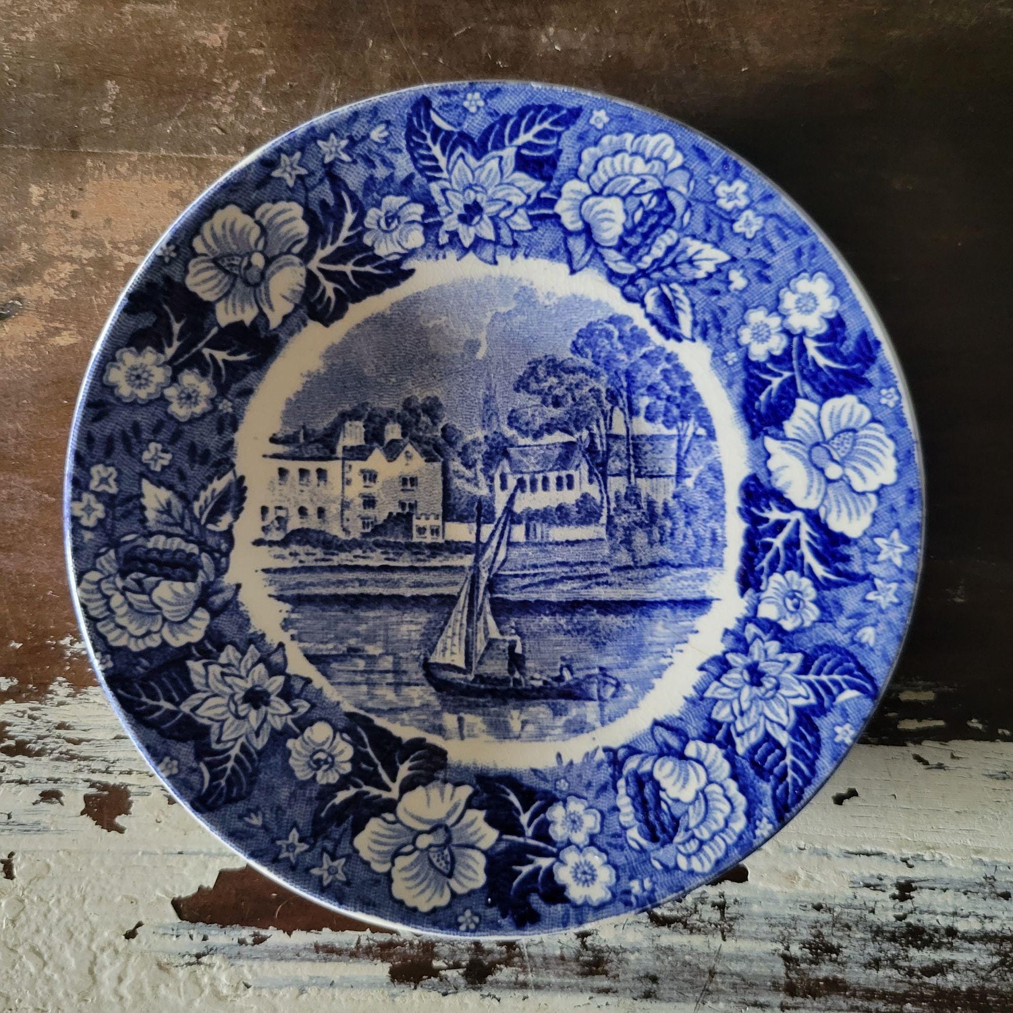 Five Palissy Pottery Thames River Scenes Lady Place Hurley Berks