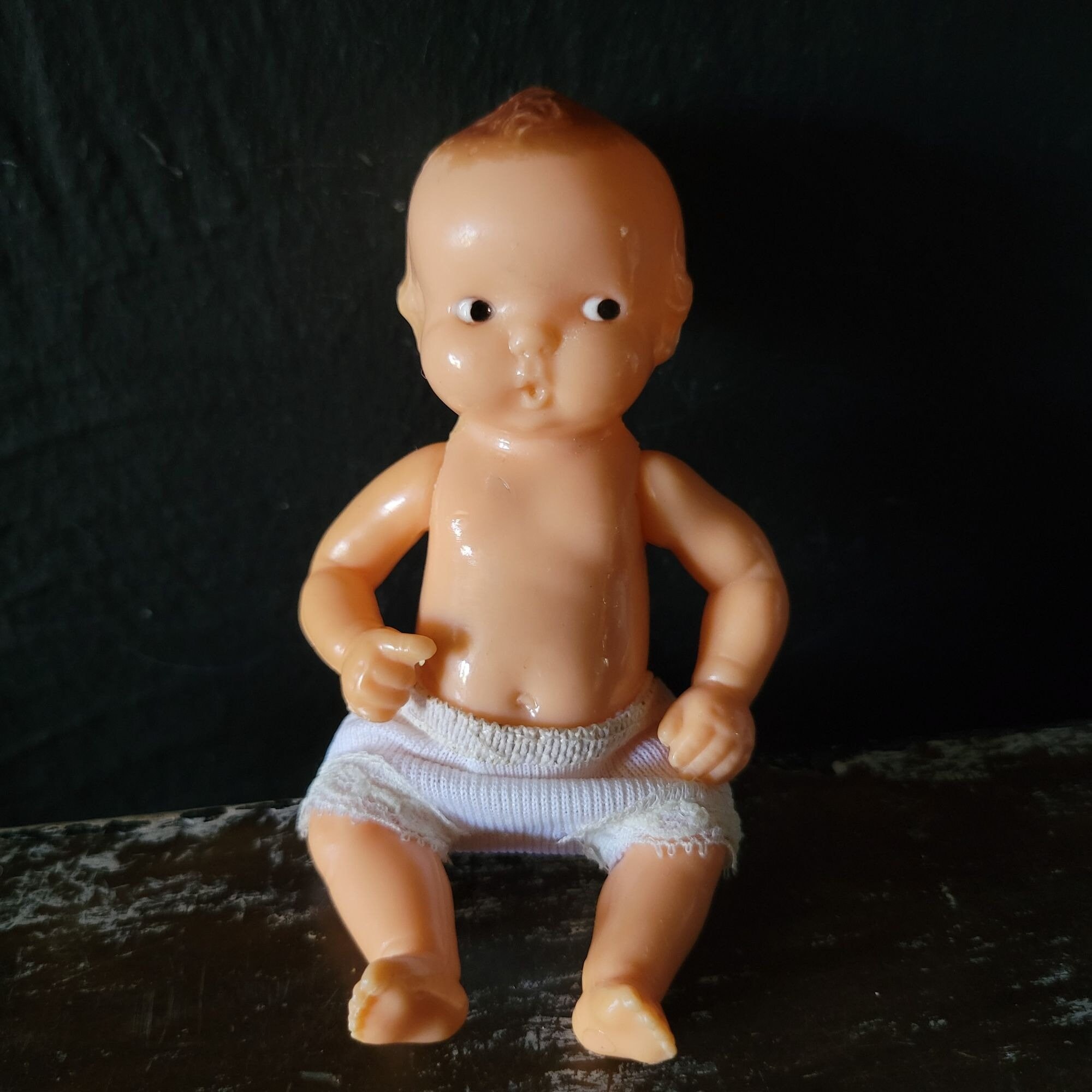 Vintage Irwin Celluloid Baby Doll Hard Plastic Articulated Doll in Diaper 5.25 Etsy UK