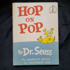 Vintage Hop On Pop von Dr. Seuss Grolier 1963 Book Club Edition Hardcover