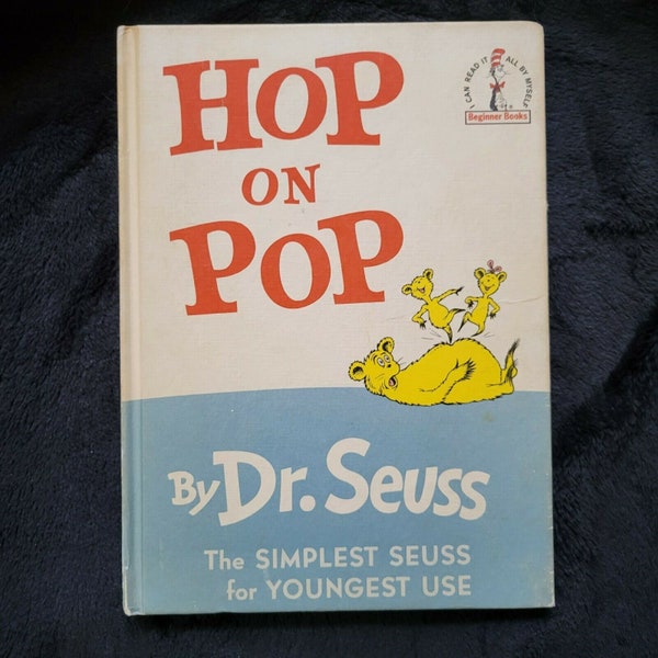 Vintage Hop On Pop by Dr. Seuss Grolier 1963 Book Club Edition Hardcover