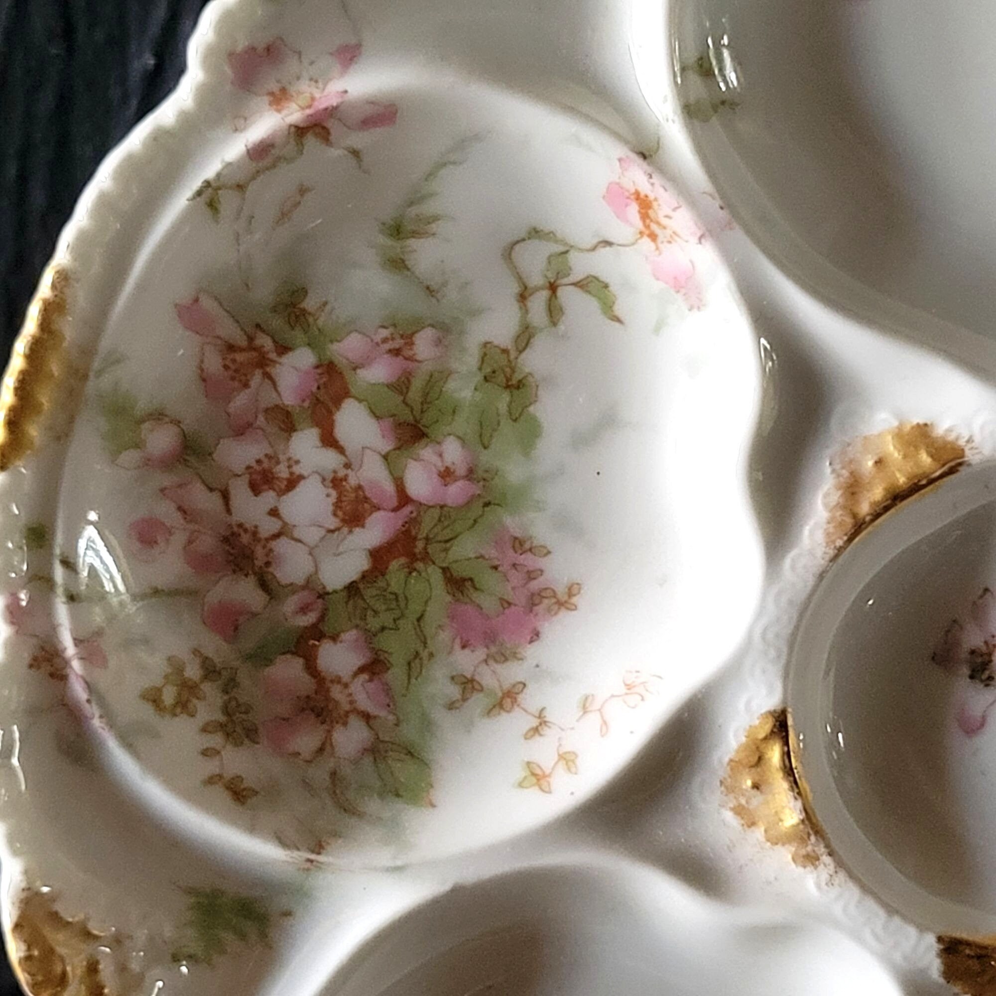 Antique Theodore Haviland Limoges Oyster Plate With Pink Etsy