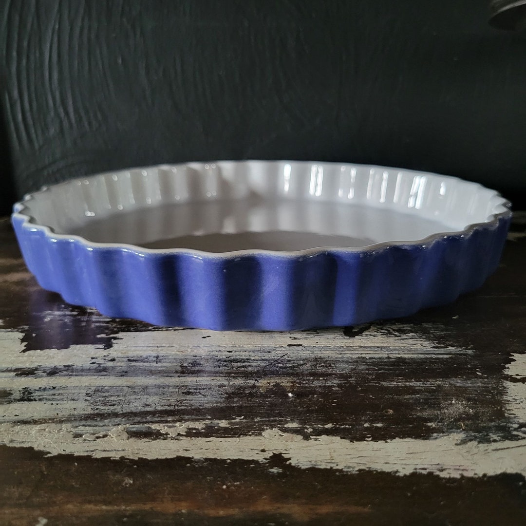 Emile Henry Blue French Ceramic Quiche Flan Tart Dish Williams Etsy