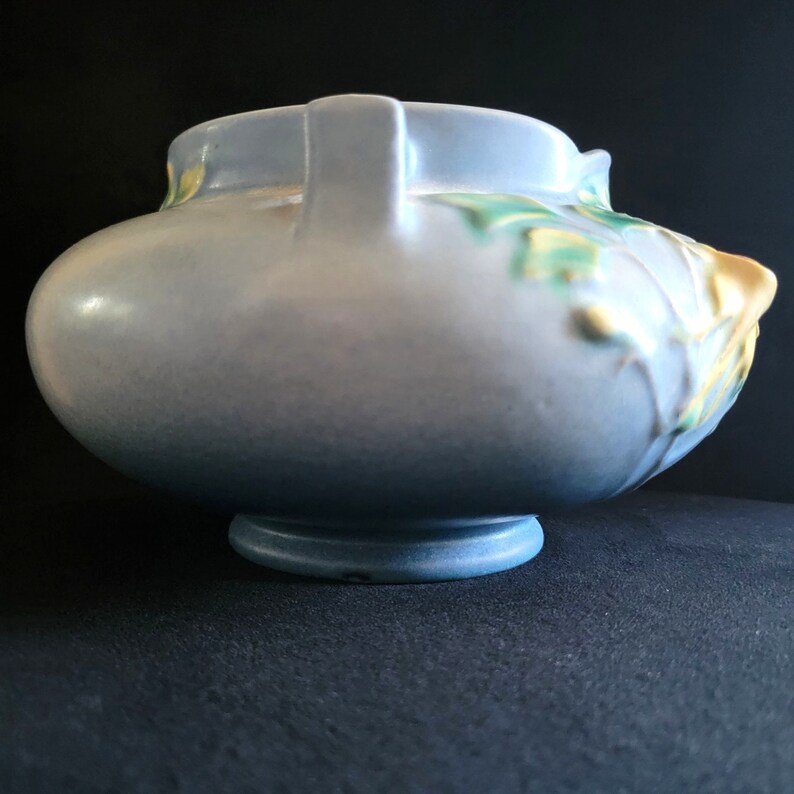 Vintage Roseville Pottery Blue Columbine Vase / Jardiniere Etsy