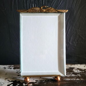 Marco de fotos vintage de cisne de La Paris Studios, estilo renacimiento francés, 3,5 x 5 pulgadas.