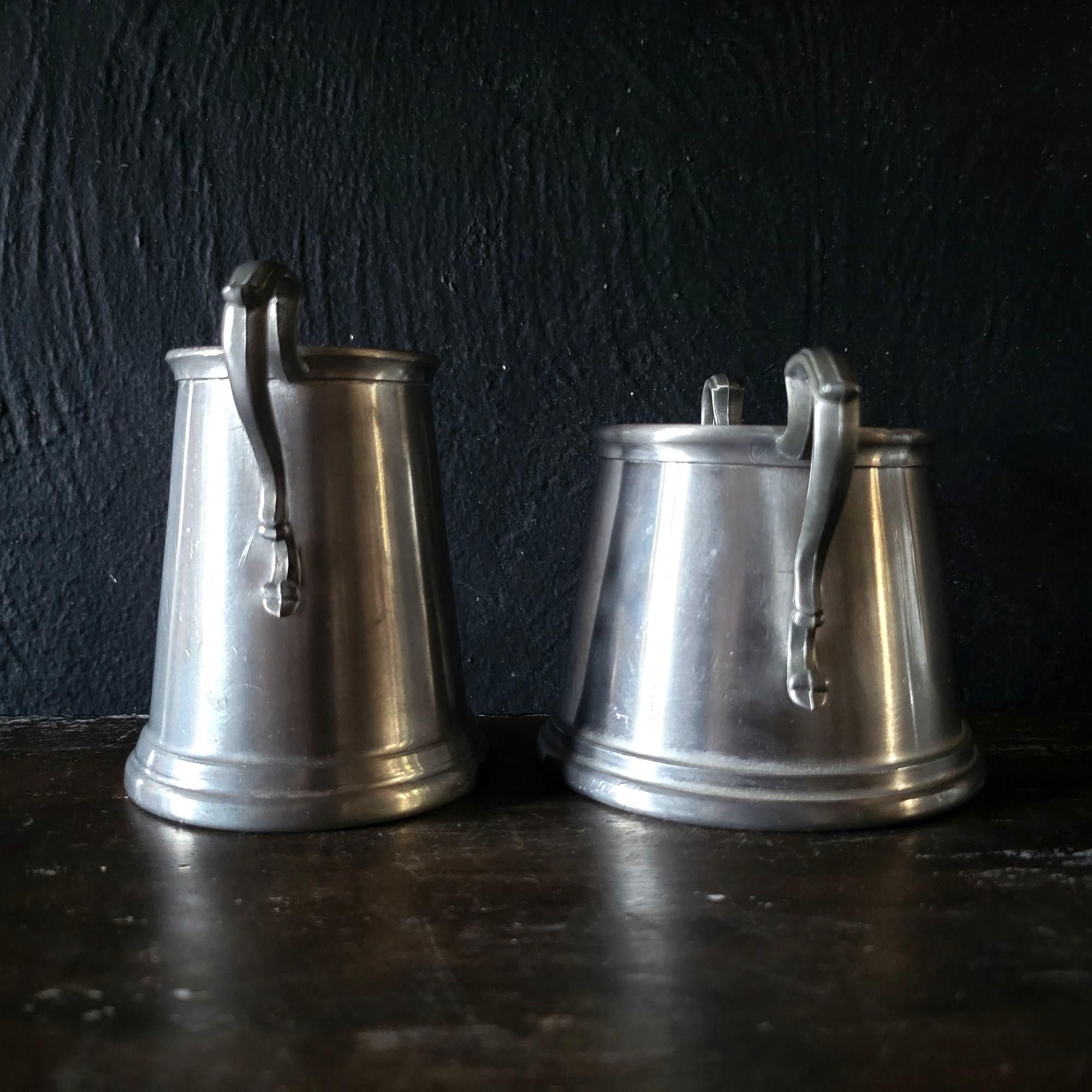 Vintage International Silver Co. Pewter Creamer & Sugar Bowl Set