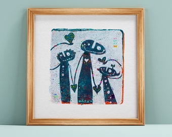 It&#39;s Everything  |  Family Love  |  Caregiver and kids |  Relationships  |  Love Art Work  |  Giclée Art Print