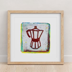 Bialetti |  Bialetti Moka Print |  Italian coffee maker  |  Bialetti pop art |  wall art  |  trendy kitchen print |  Giclée Art Print