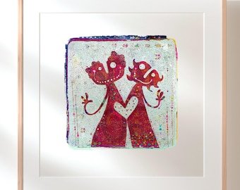 And, Before They Knew it...  |  Shared Heart |  Deep Relationships  |  Love Art Work  |  Giclée Art Print