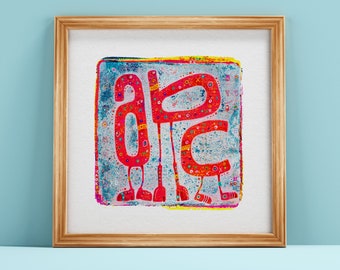 ABCs  |  Alphabet  |  ABC's Print  |  Alphabet for kids room or school  | High-Quality Giclée Print