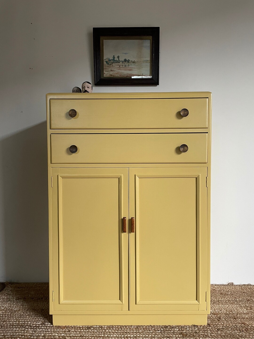 Vintage 1940s Utility Tall Boy Cupboard Chest of Drawers in Etsy UK