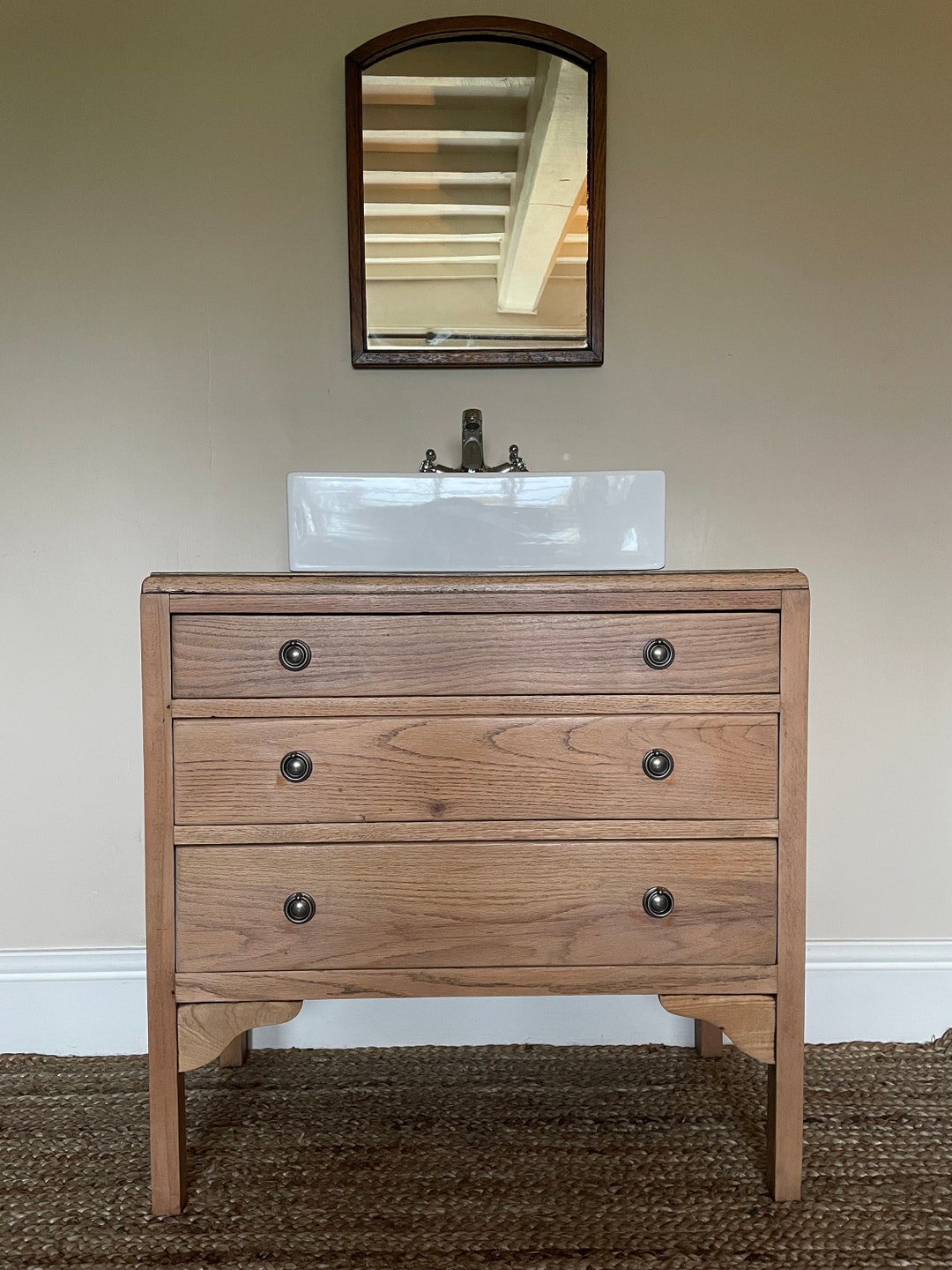 Vintage Bathroom Vanity Unit/sink Unit Chest of Drawers. Etsy UK