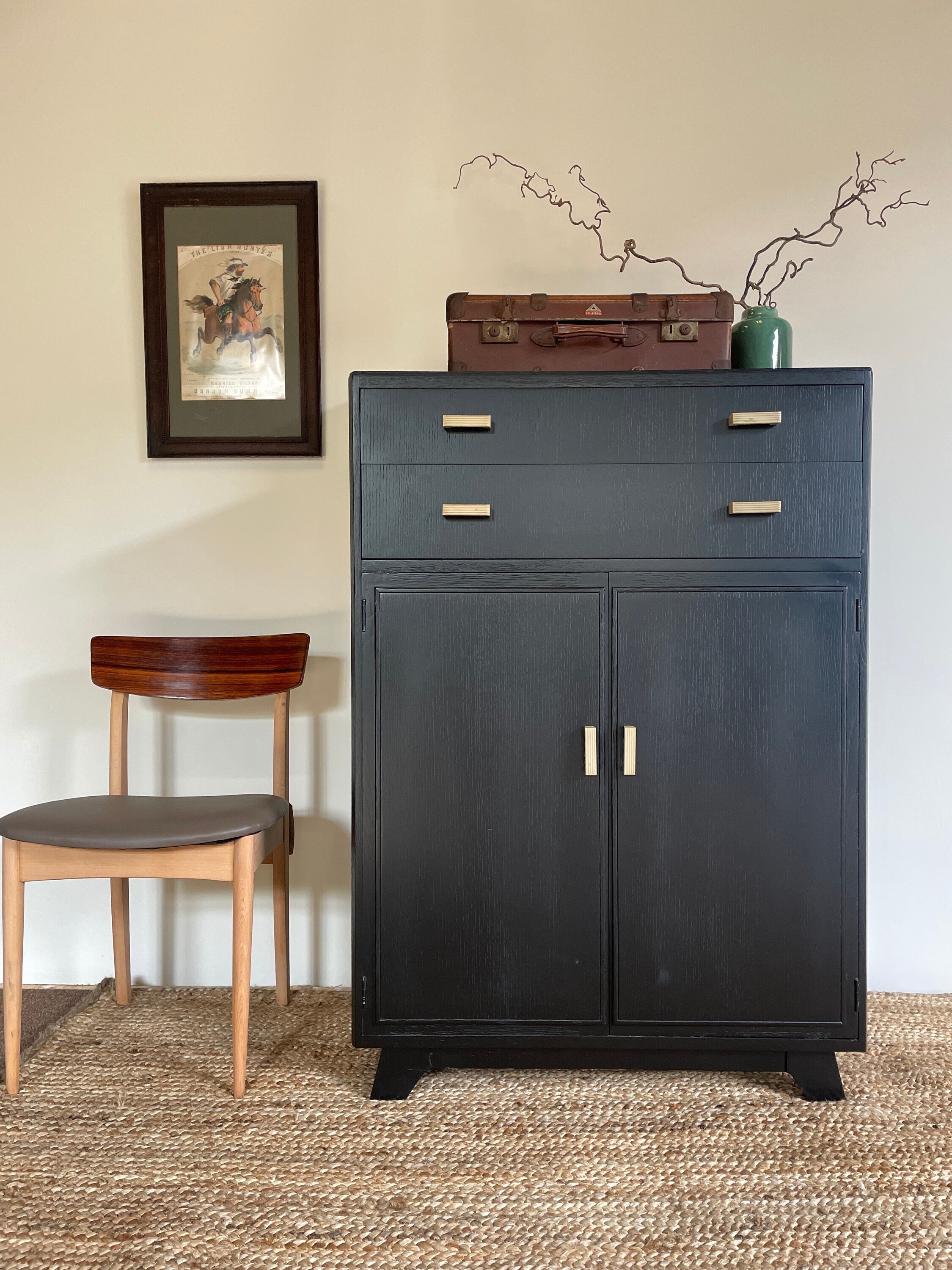 Restored Vintage 1940s Utility Tall Boy Cupboard Chest of Etsy UK