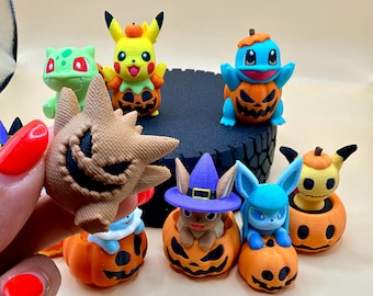 Set de 10 figuras de Halloween, coleccionables de calabazas, obsequios para cestas de Halloween.
