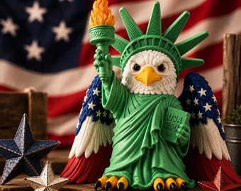 Liberty Eagle Statue – Patriotic Bald Eagle Decor, USA 250 Collectible, American Pride Gift