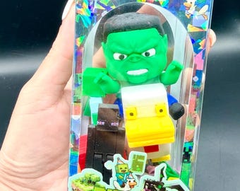 Pixel block inspired character party favor