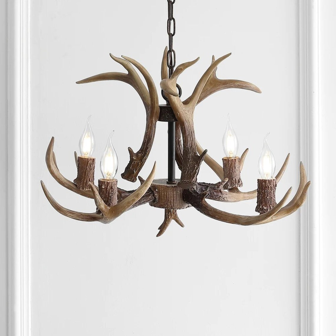 Real Deer Antler Chandelierlighted chandeliersLight LED Etsy