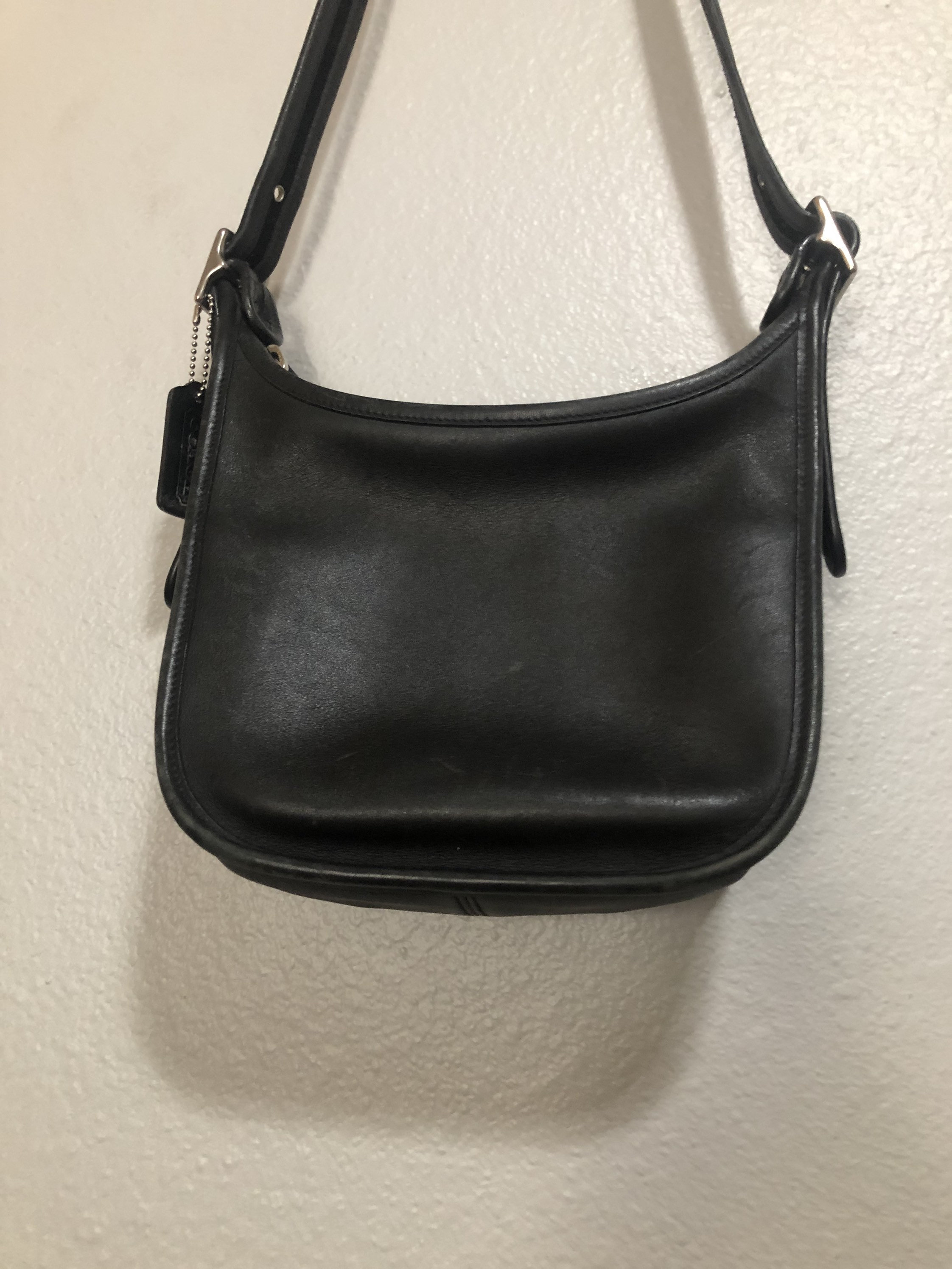 Vintage Coach Black Leather Crossbody Handbag 9950 Etsy