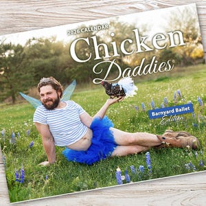 Calendario Chicken Daddies 2026: Regalos de broma raros / Regalos divertidos / Calendario de pollos