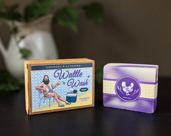 Novelty Soap - "Wattle Wash" - Luscious Lavender | Chicken Daddies | Soap Bar | Birthday Gifts | Weird Gifts | Gag Gifts | Funny Gifts