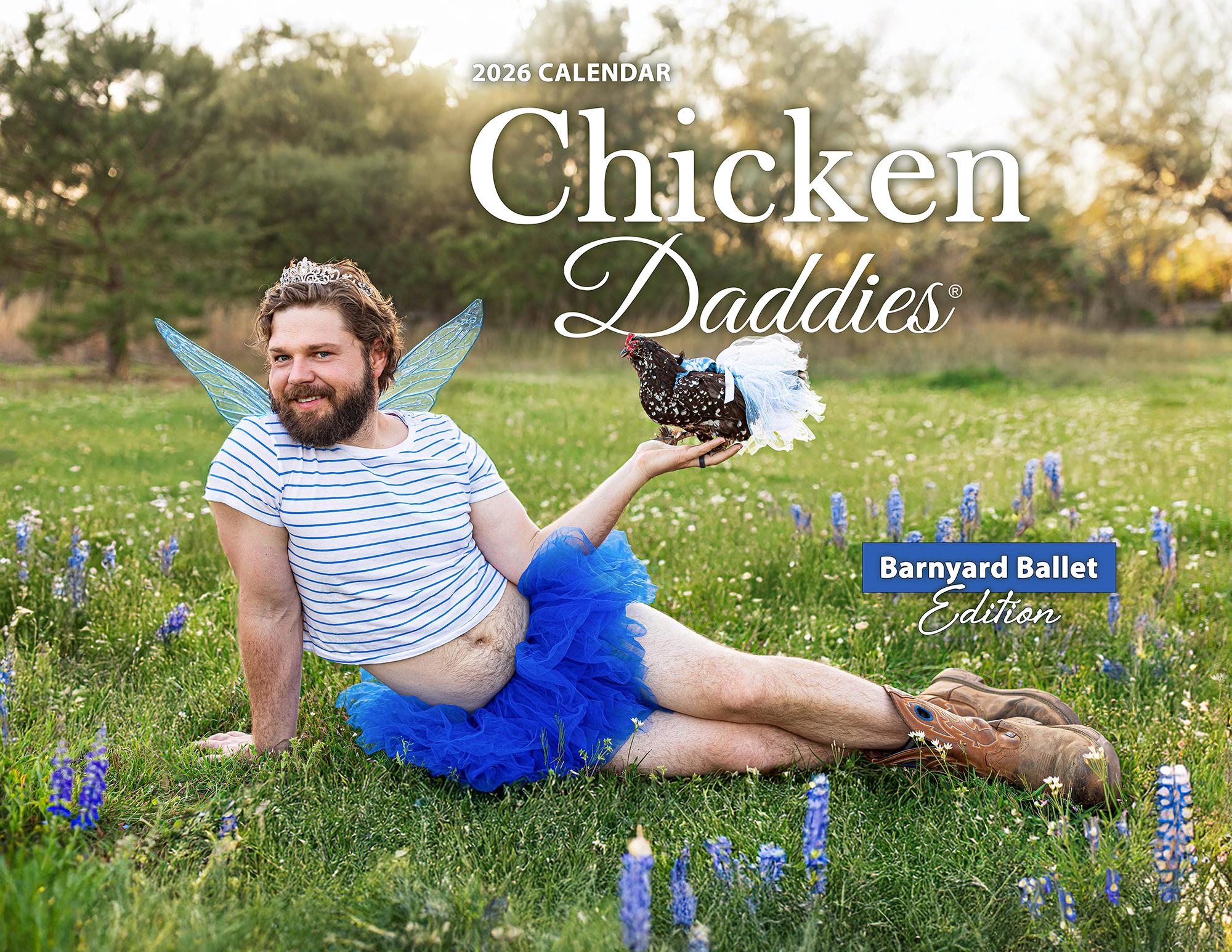 Chicken Daddies Wall Calendar 2026 - Barnyard Ballet Edition | Funny Gifts | Gag Gifts | Birthday Gifts | Weird Stuff | Secret Santa