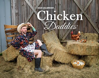 Chicken Daddies Wall Calendar 2024 - Better Hens & Gardens Edition | Funny Gifts | Gag Gifts | Weird Gift | Birthday Gifts