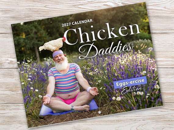 Chicken Daddies Calendar 2027 – Weird Gag Gifts | Funny Gifts | White Elephant | Secret Santa | Chicken Calendar