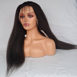 Lace 13x4 Kinky Straight Frontal Wig 100% Human Hair For Women Light Yaki Straight Wig Brazilian 13X4 Lace frontal Wigs