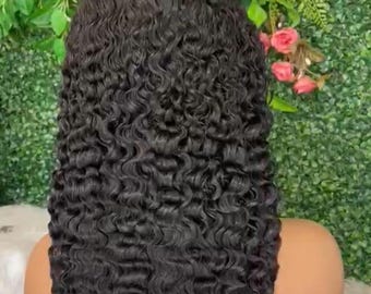 22 Inch Curly Burmese Human Hair Wig, 13x4 Lace Frontal