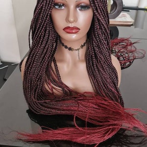 Braided Wig, Braids wig box braids wig. 30 inches, knotless braids, wig for black women, handmade, free shipping