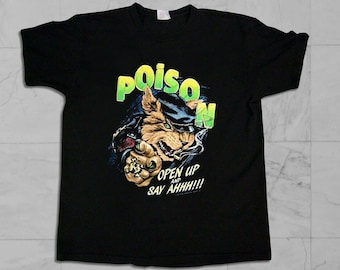 Best Popular Shirt POISON Concert Tour TShirt Open Up and Say Ahhh 1988 RARE Gildan Size S to 2XL Unisex Best Tshirt