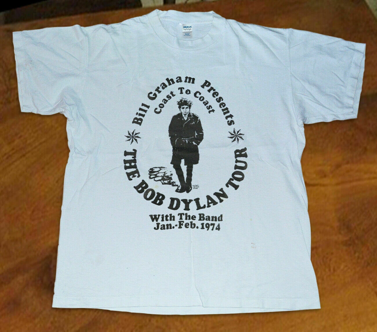 Best Popular Shirt 1974 Bill Graham Presents Bob Dylan and the
