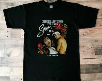 Best Popular Shirt Selena  2PAC California Tour 1995 Gildan Size S to 2XL Unisex Best Tshirt