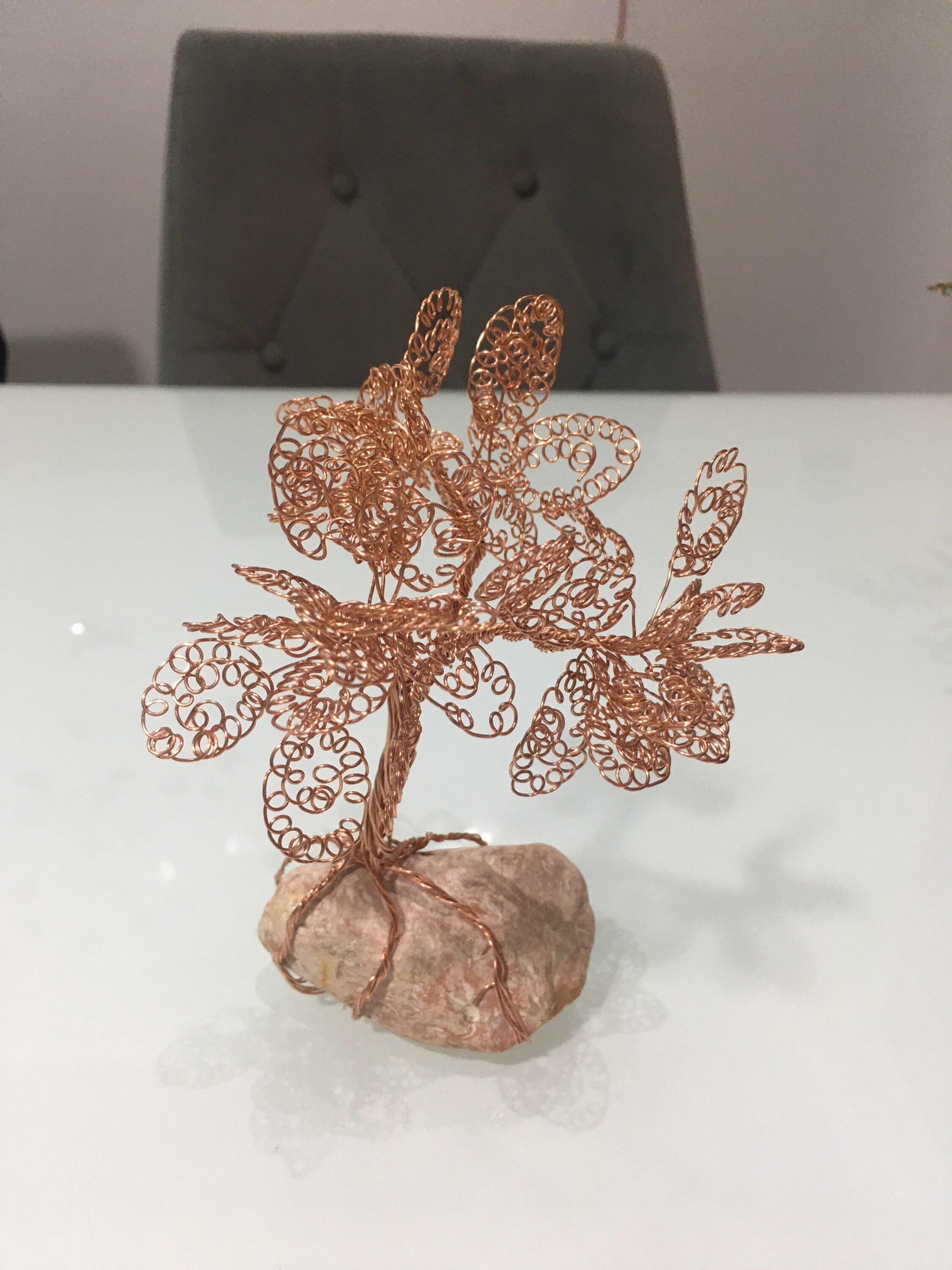 Hand made little copper wire tree Etsy