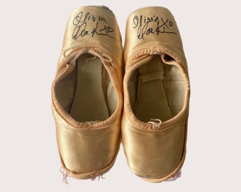 Autographed pointe shoes