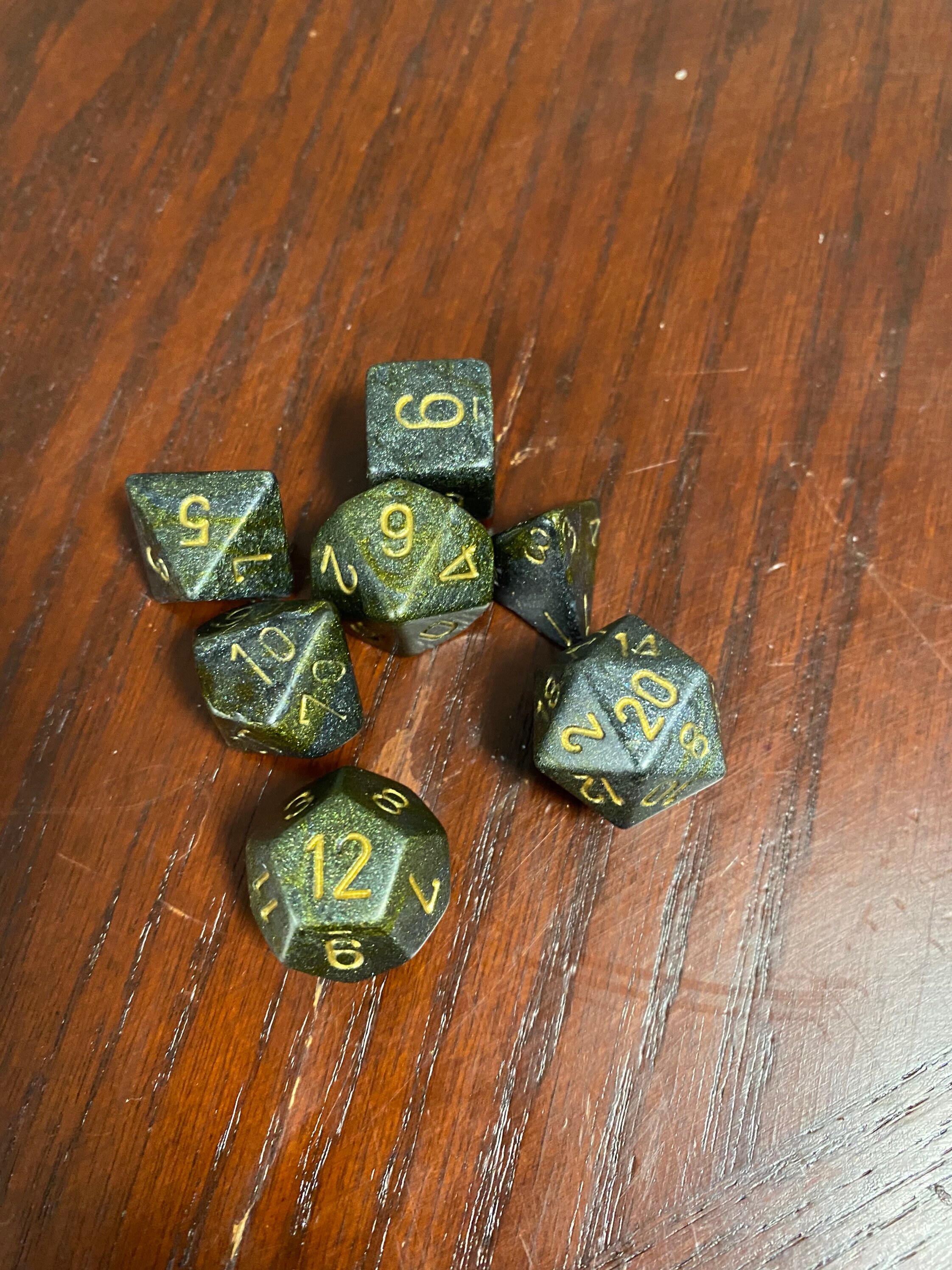 Custom made dice set for D&D Etsy