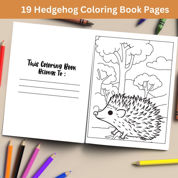 19 Hedgehog Coloring Pages: Adorable and Whimsical Designs - Printable & Digital - Instant Download!