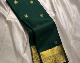 Pure Kanchipuram Handloom Silk Saree – Green