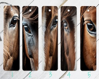 Horse Bookmarks - Animal Lover Bookmarks - Horse Lover Bookmarks - Side Profile Horse